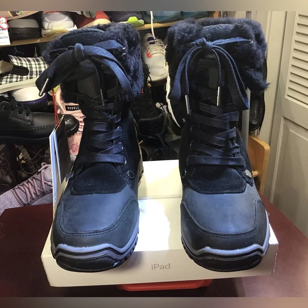 Pajar Alice Lugsole Leather Faux Fur Lined Winter Snow Rain Boots. - Picture 4 of 14